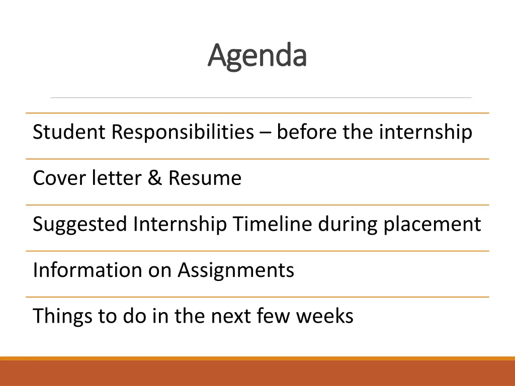 agenda agenda