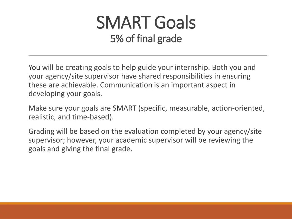 smart goals smart goals 5 of final grade