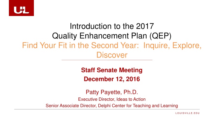 introduction to the 2017 quality enhancement plan