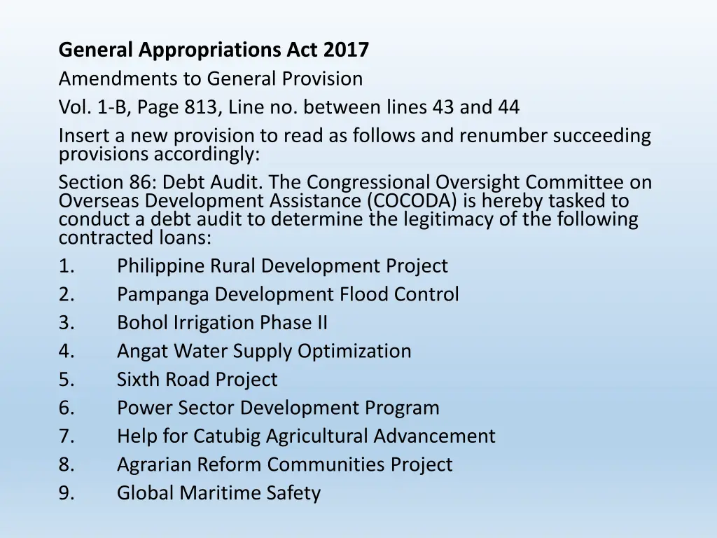 general appropriations act 2017 amendments