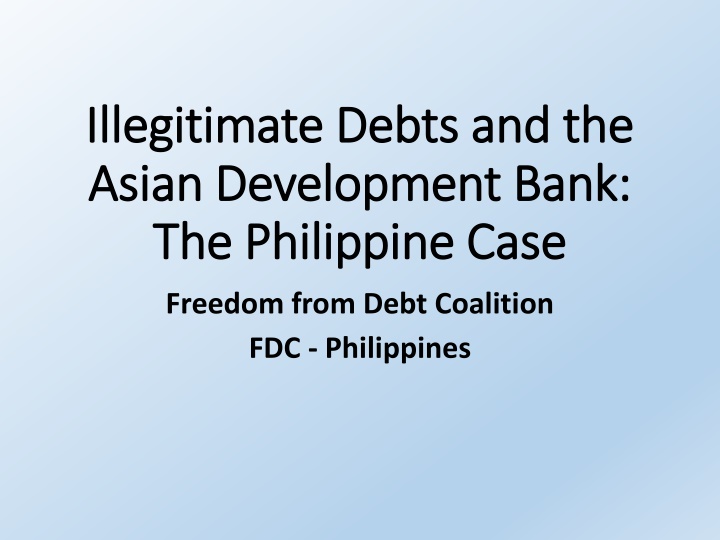 illegitimate debts and the illegitimate debts