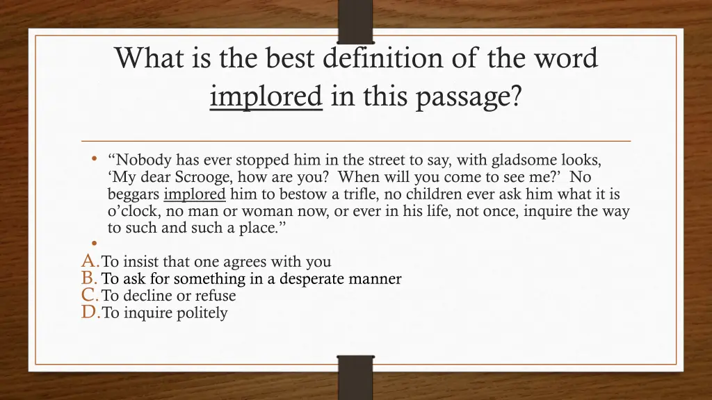 what is the best definition of the word implored