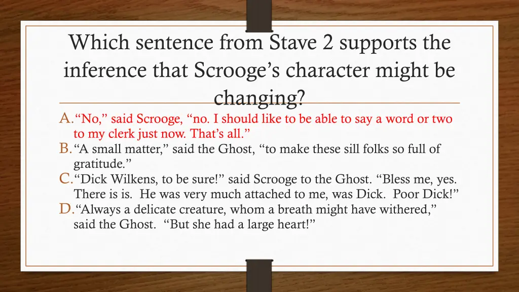 which sentence from stave 2 supports 1