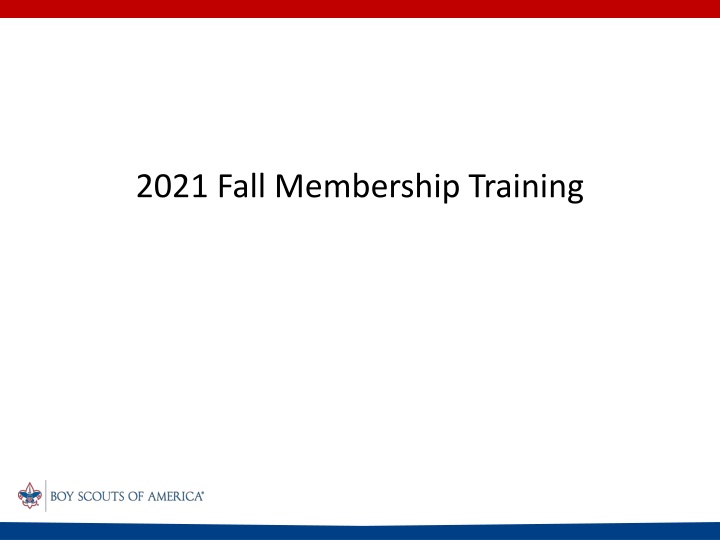 2021 fall membership training