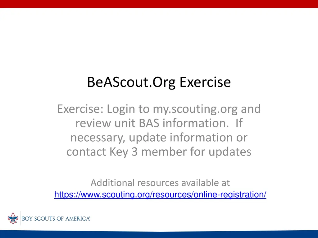 beascout org exercise