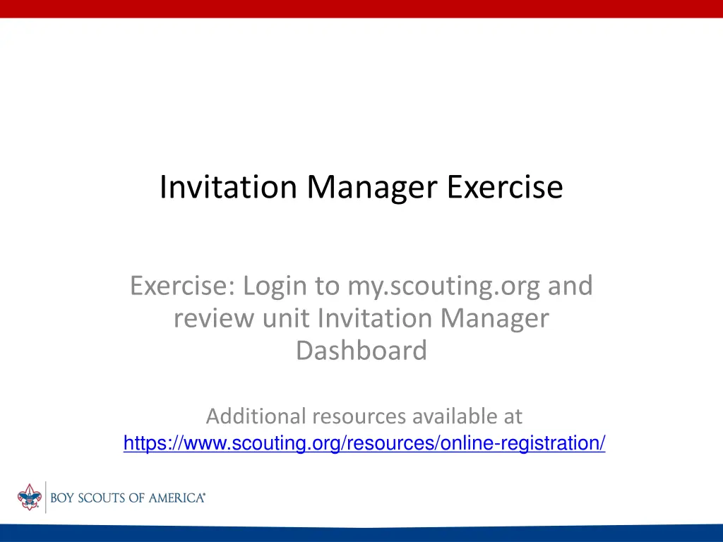 invitation manager exercise