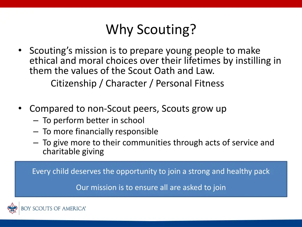 why scouting