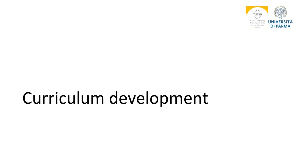 curriculum development