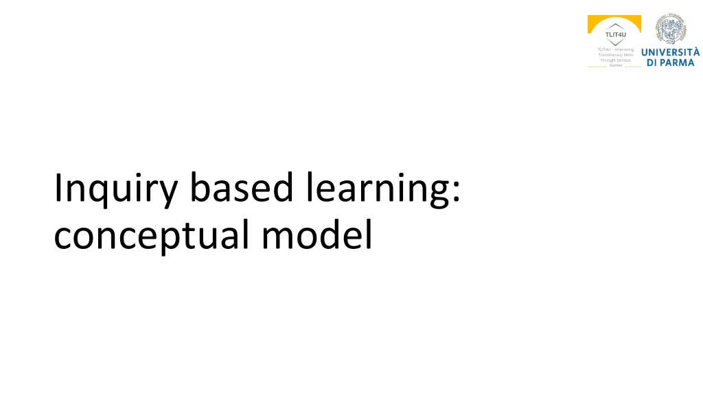 inquiry based learning conceptual model