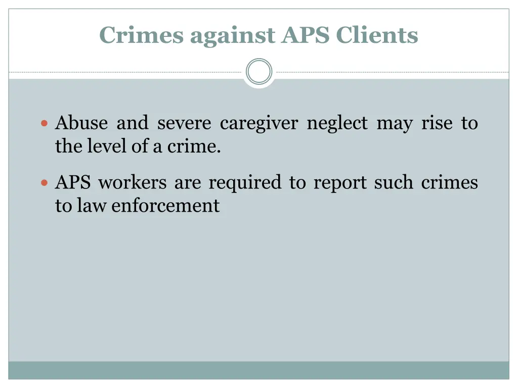 crimes against aps clients