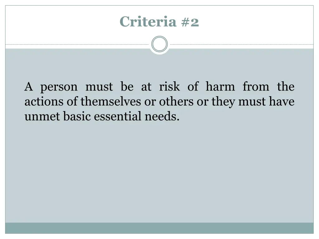 criteria 2