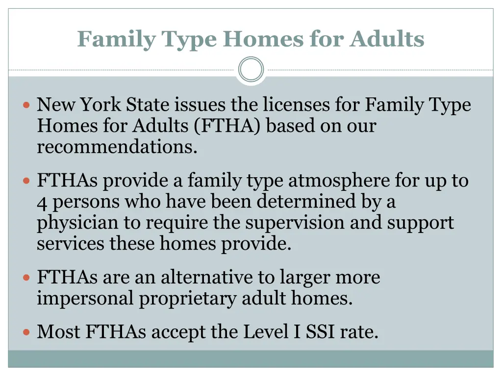 family type homes for adults