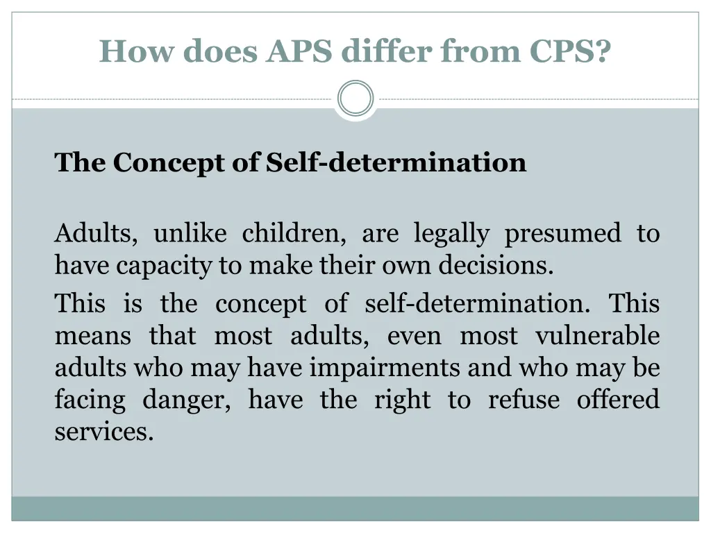 how does aps differ from cps 1