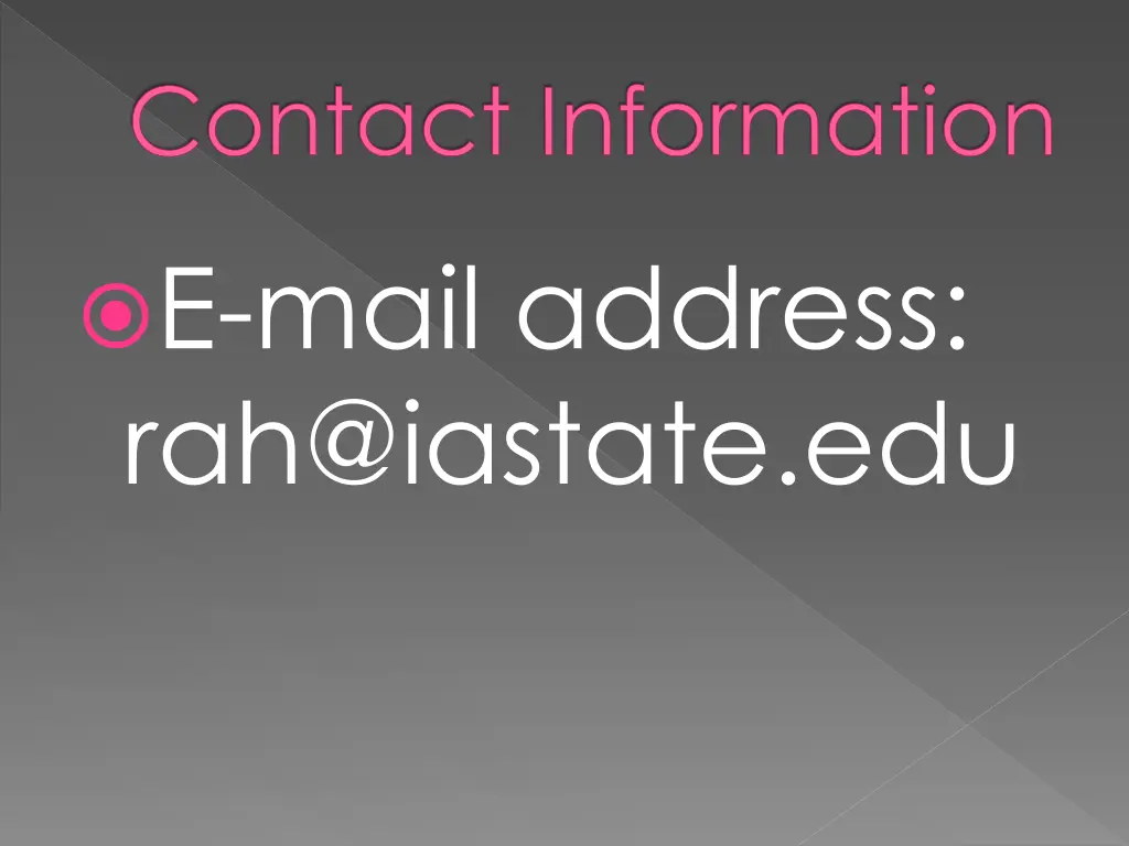 contact information