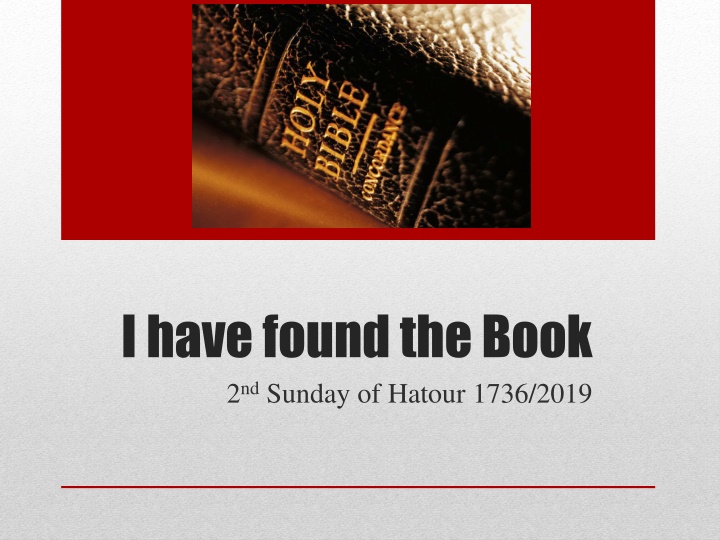 i have found the book 2 nd sunday of hatour 1736