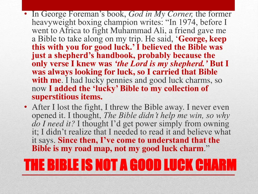 in george foreman s book god in my corner