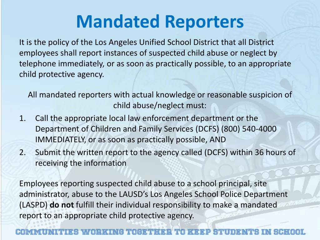 mandated reporters