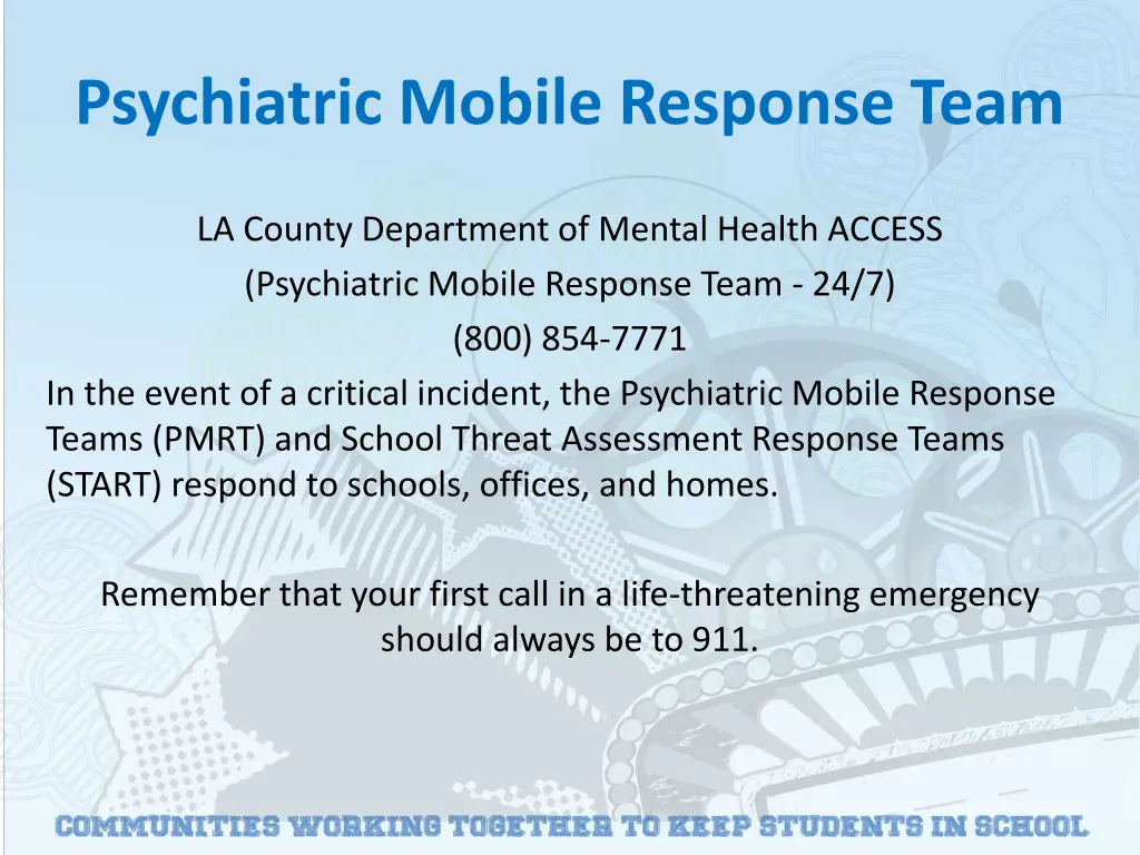 psychiatric mobile response team