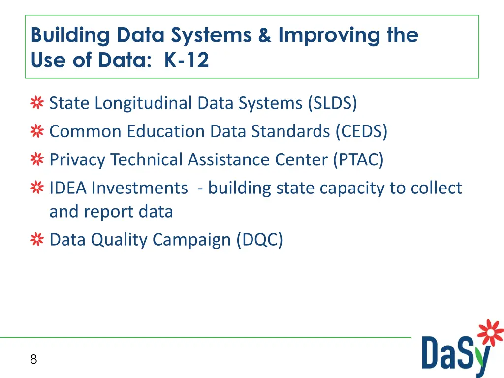 building data systems improving the use of data