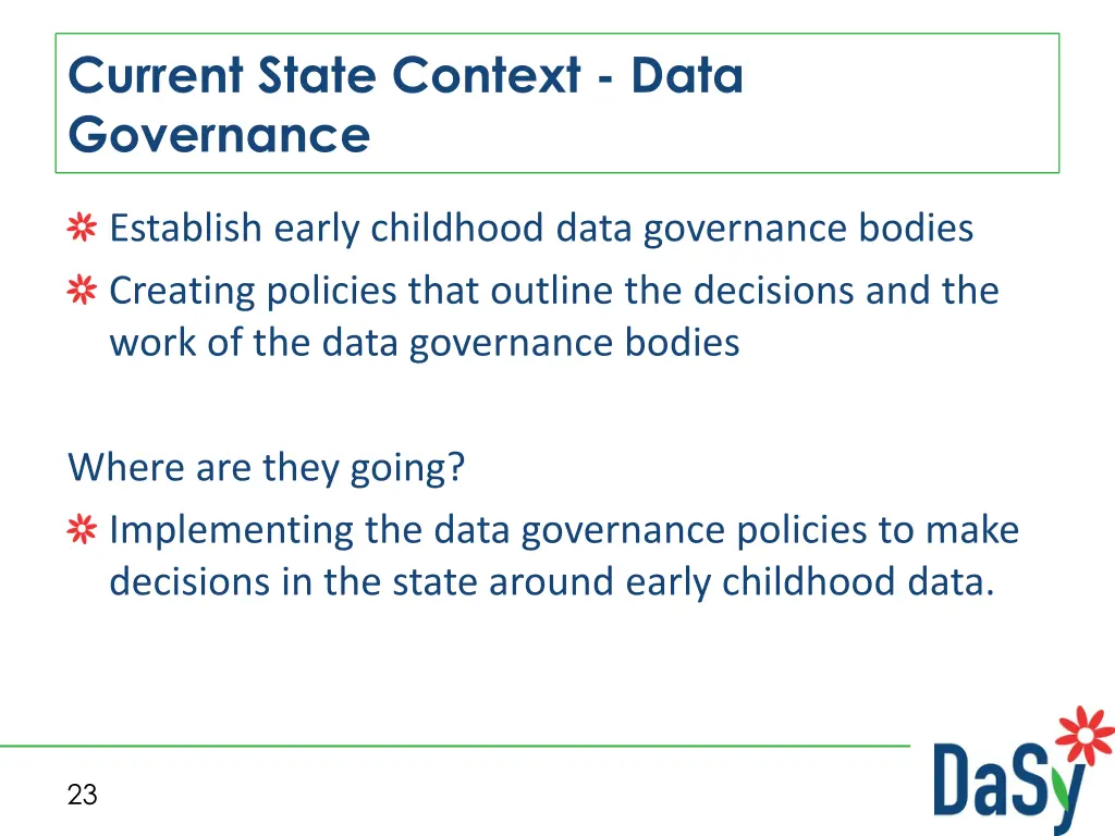 current state context data governance