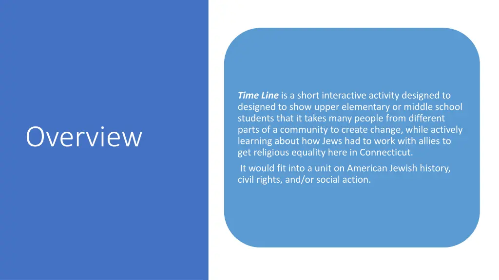 time line is a short interactive activity