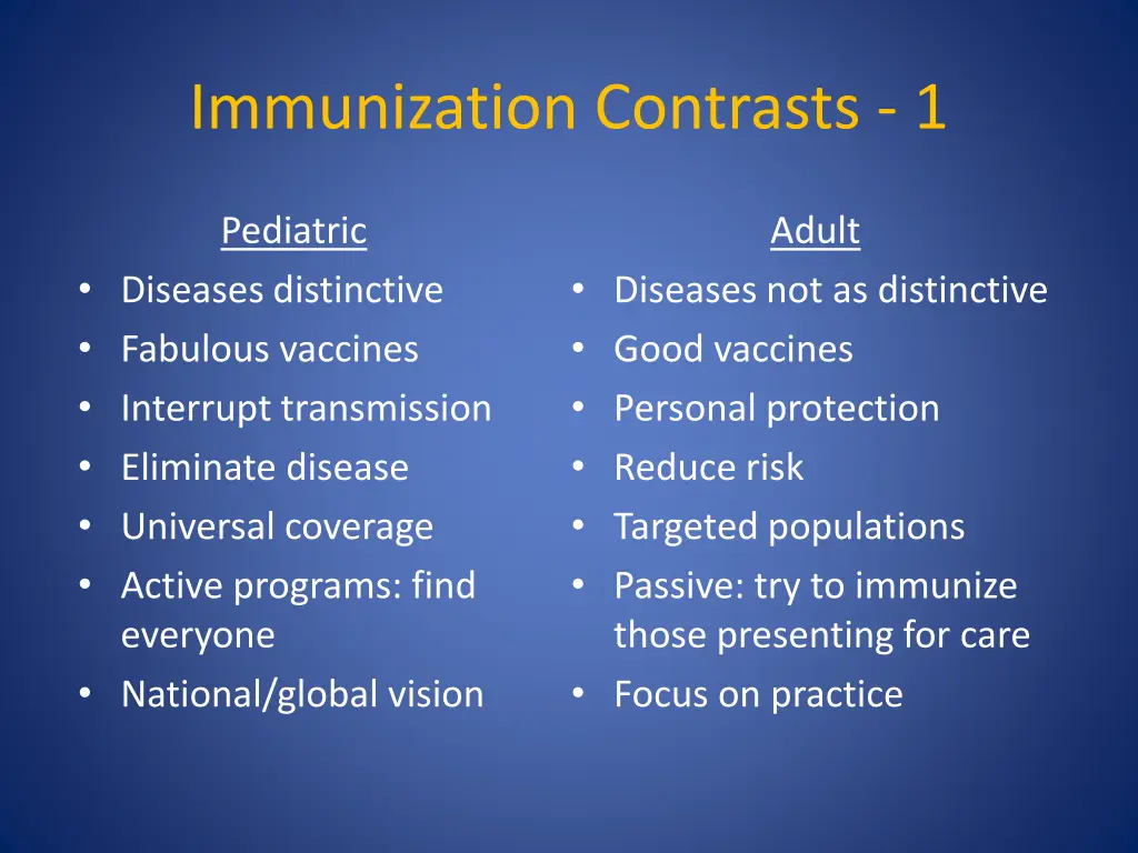 immunization contrasts 1