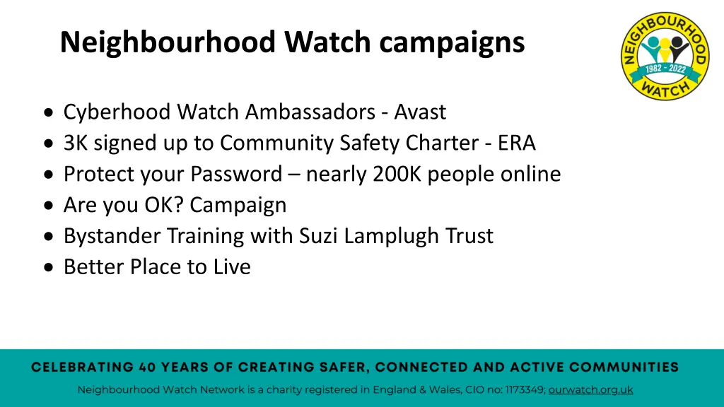 neighbourhood watch campaigns w