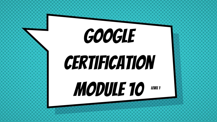 google certification module 10