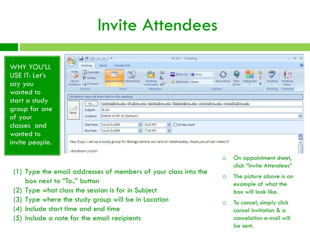 invite attendees