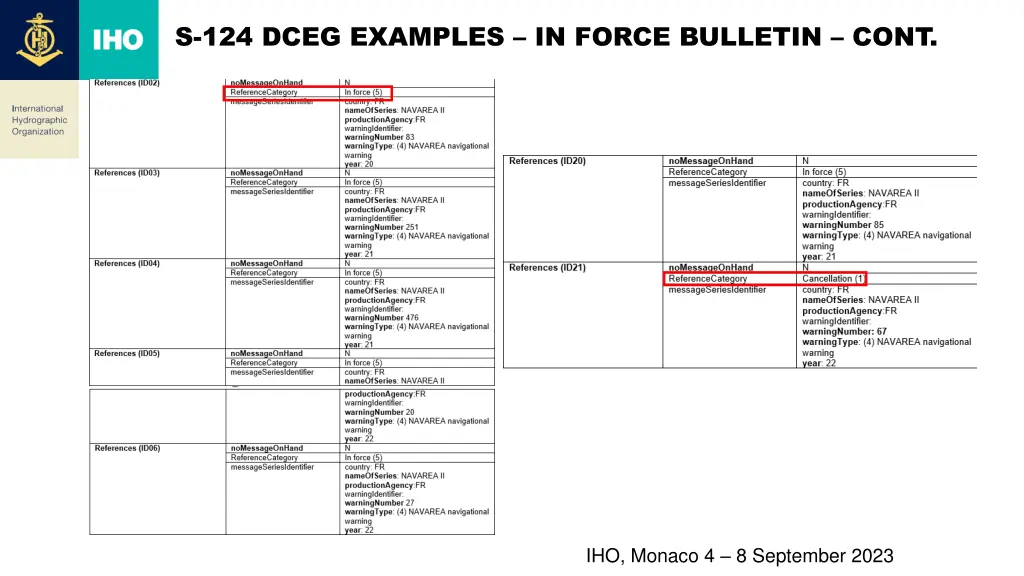 s 124 dceg examples in force bulletin cont 1