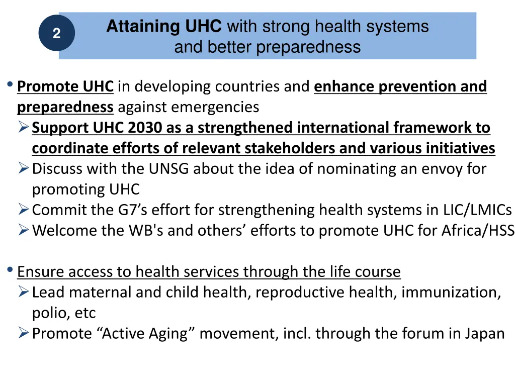 attaining uhc with strong health systems