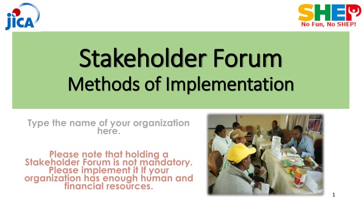 stakeholder stakeholder forum methods