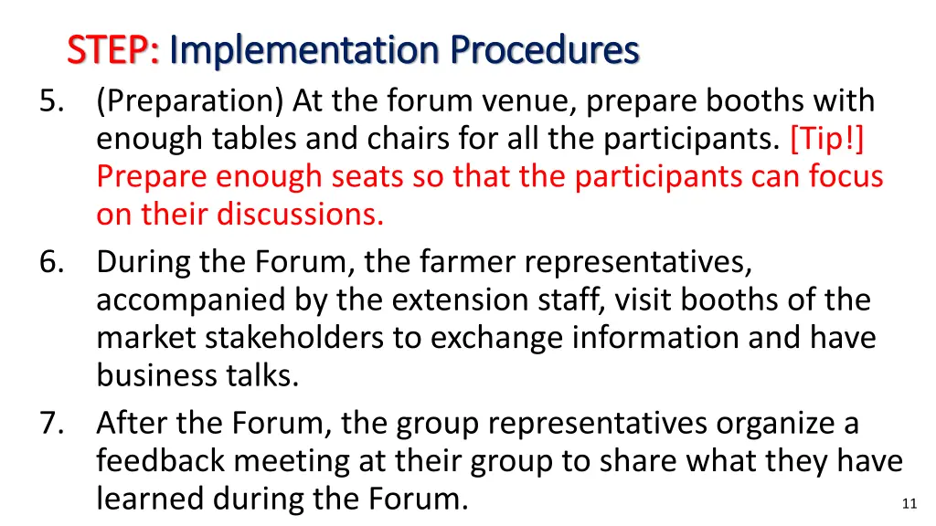 step step implementation procedures 1