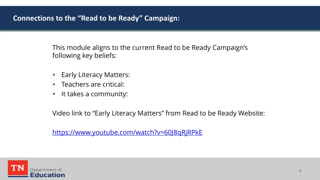 connections to the read to be ready campaign