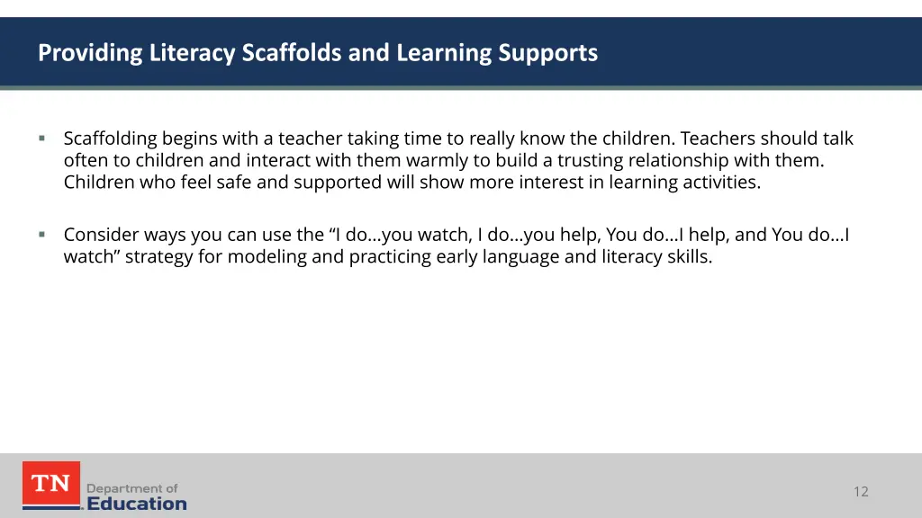 providing literacy scaffolds and learning supports 1