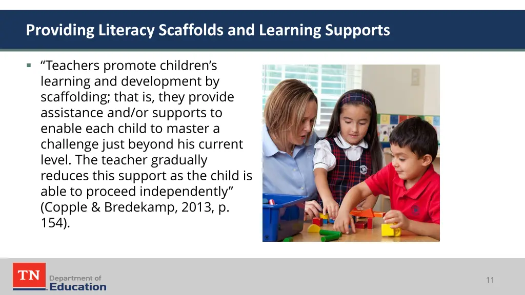 providing literacy scaffolds and learning supports