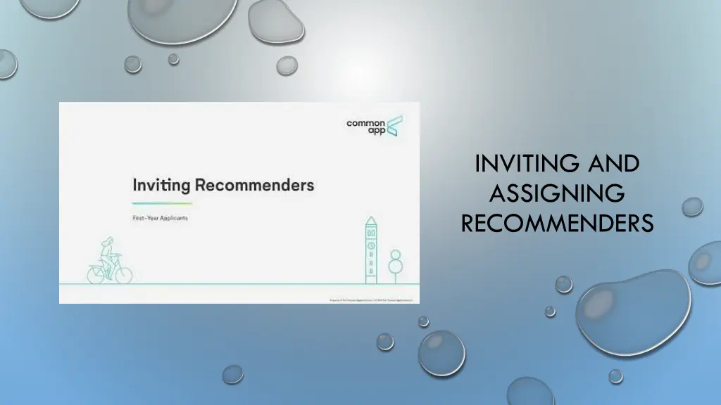 inviting and assigning recommenders