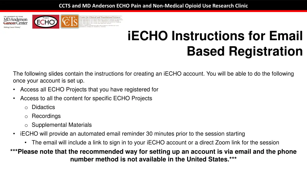 ccts and md anderson echo pain and non medical