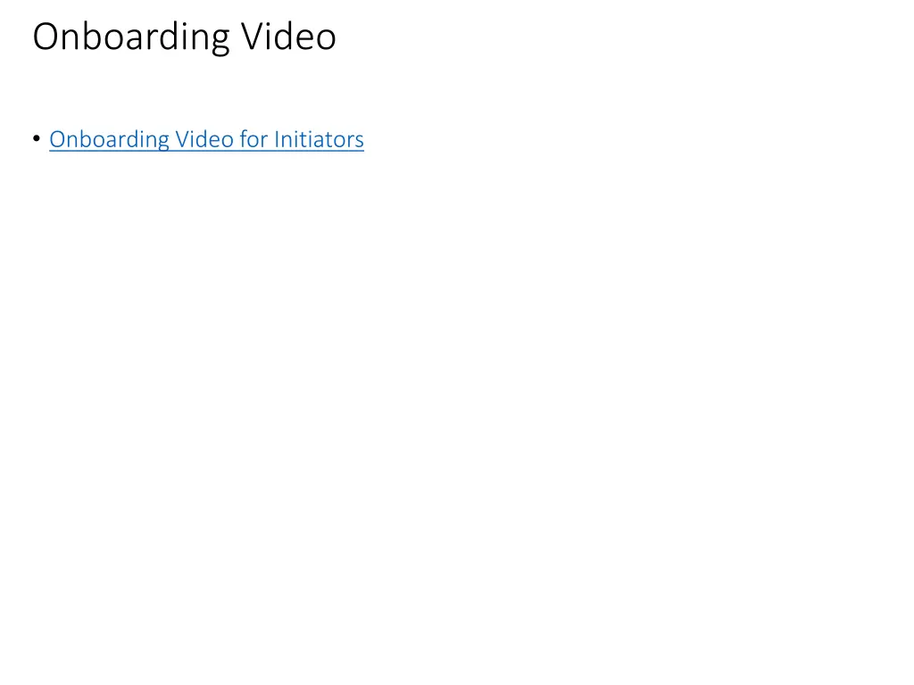 onboarding video