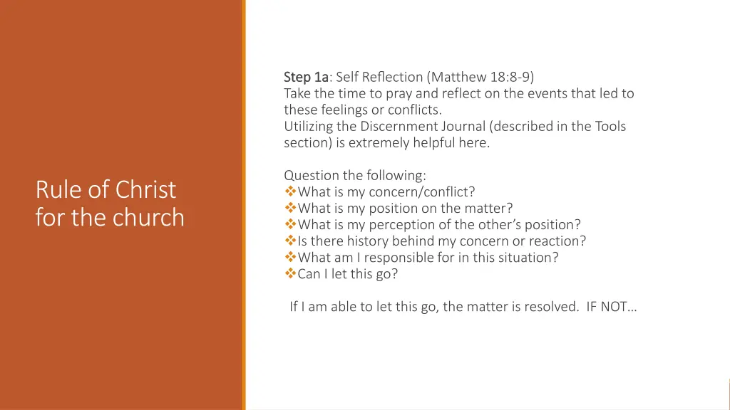 step 1a step 1a self reflection matthew