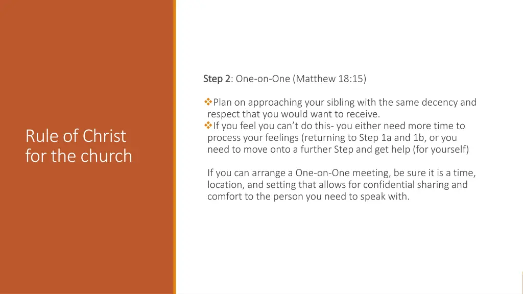 step 2 step 2 one on one matthew 18 15