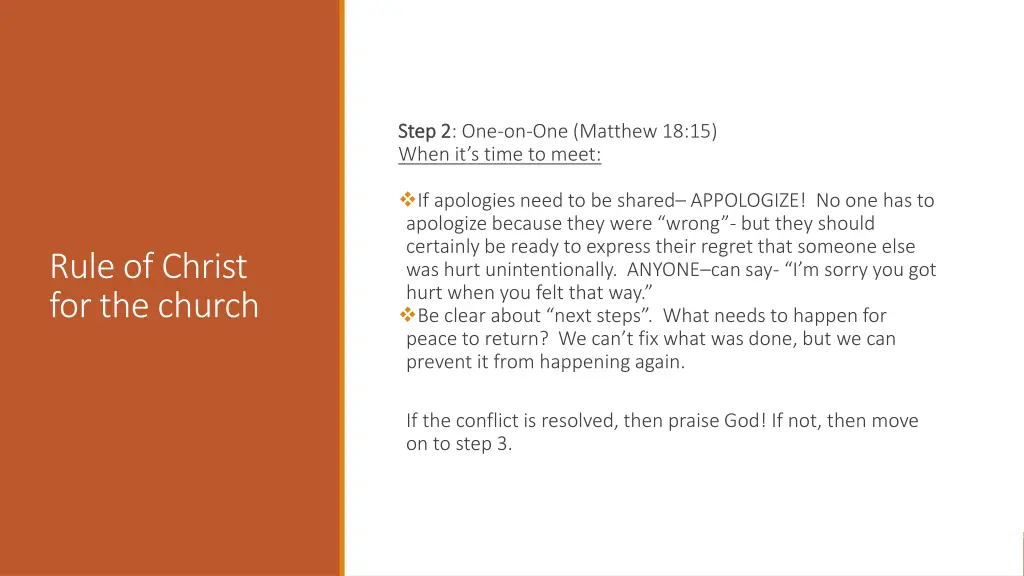 step 2 step 2 one on one matthew 18 15 when 1