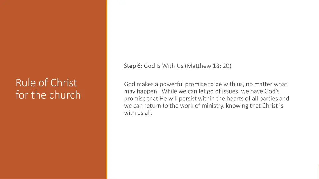 step 6 step 6 god is with us matthew 18 20