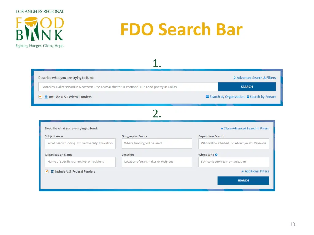 fdo search bar