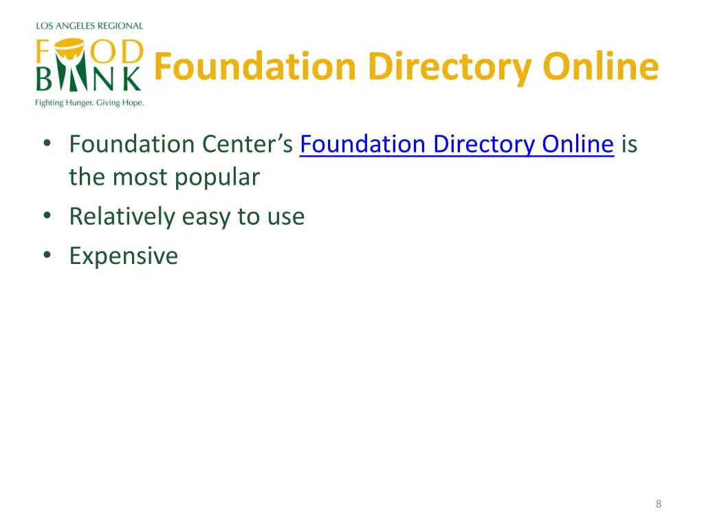 foundation directory online