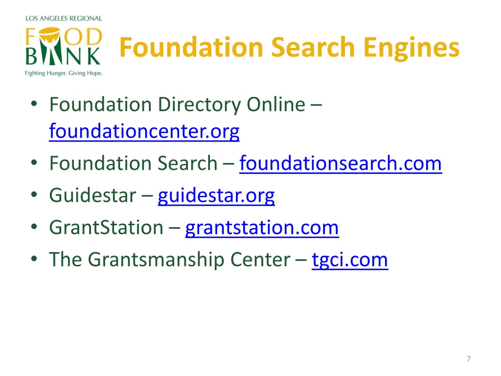 foundation search engines