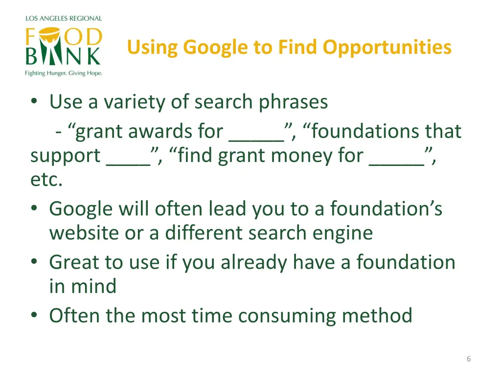 using google to find opportunities