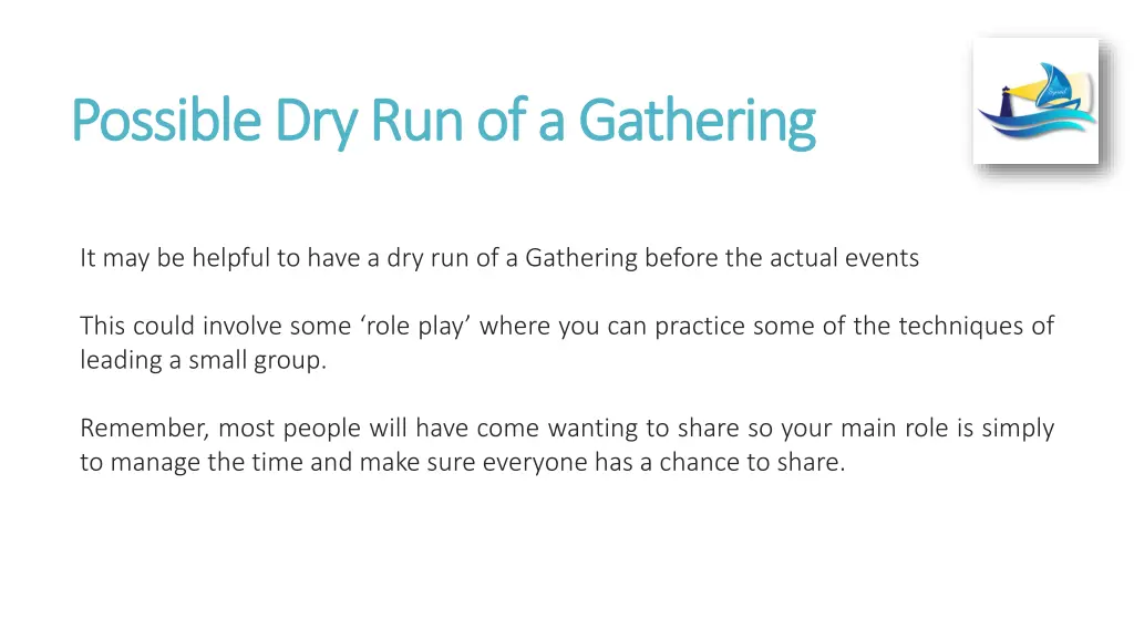 possible dry run of a gathering possible