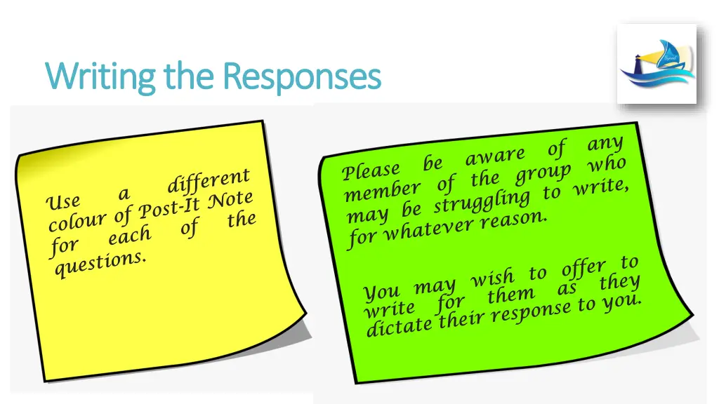 writing the responses writing the responses