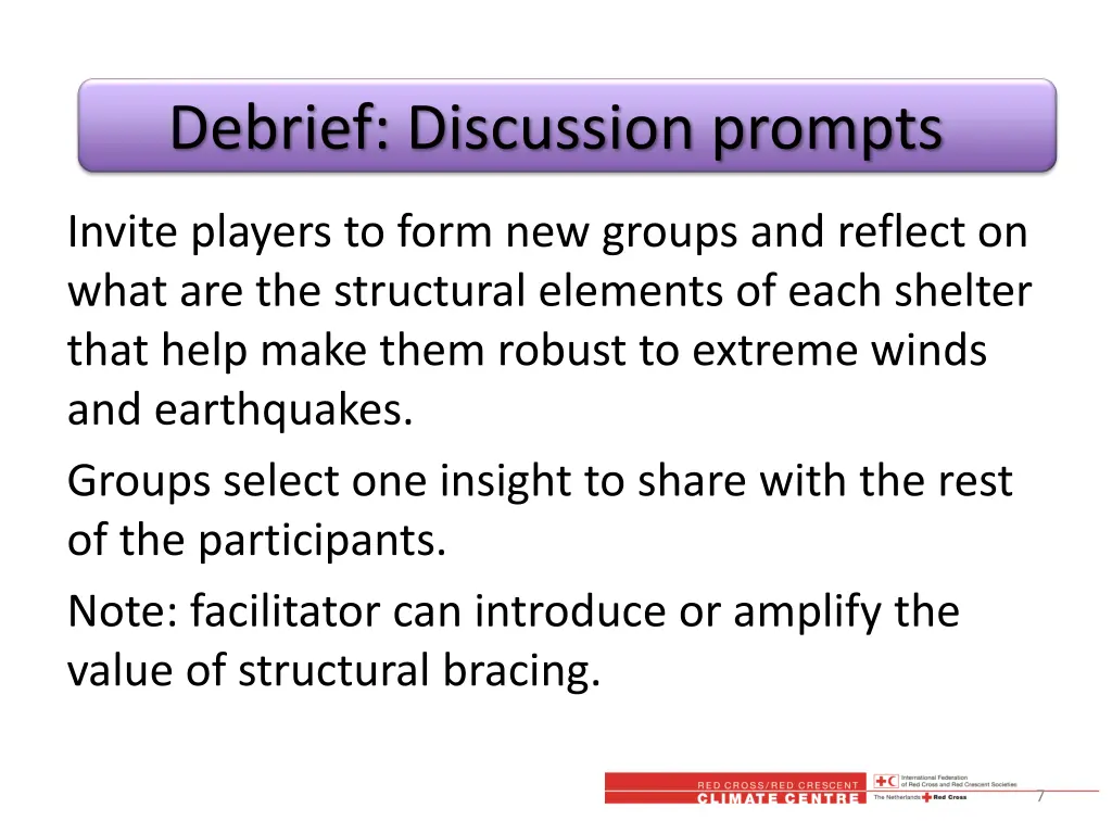 debrief discussion prompts